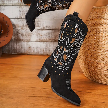 MONTANA Cowgirl Boots - Resistant PU leather | Elegance & Stability
