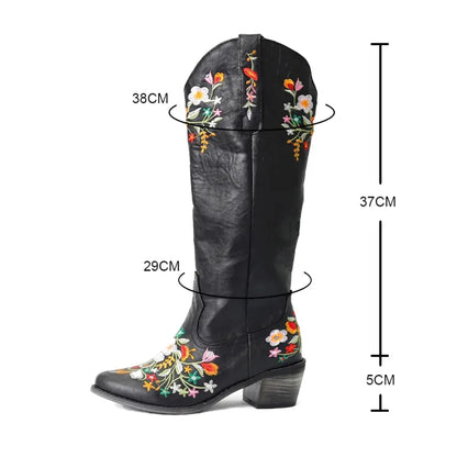 DAISY Cowgirl Boots - Resistant PU leather | Elegance & Stability - Yehaw