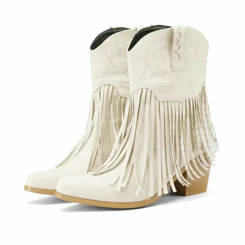 DALIA Cowgirl Boots - Yehaw | Beige - Yehaw