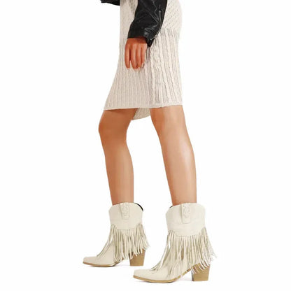 DALIA Cowgirl Boots - Yehaw | Beige - Yehaw