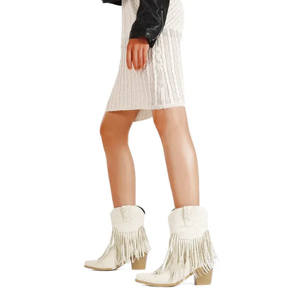 DALIA Cowgirl Boots - Yehaw | Beige - Yehaw