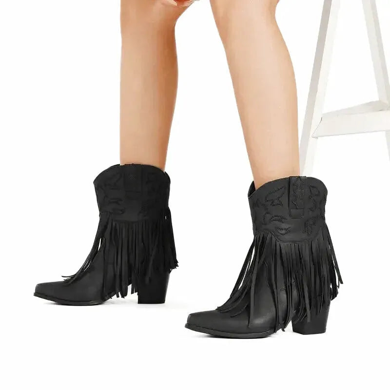 DALIA Cowgirl Boots - Yehaw | Black - Yehaw