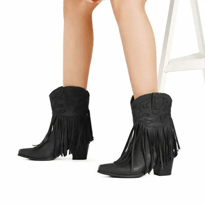 DALIA Cowgirl Boots - Yehaw | Black - Yehaw