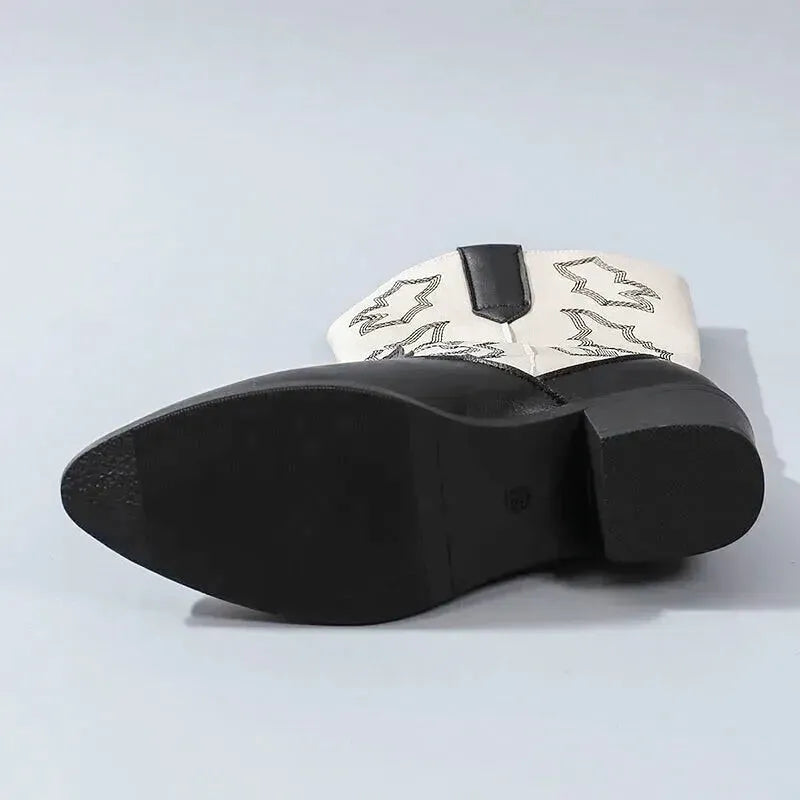 DANIELA Cowgirl Boots - Yehaw | Black & White - Yehaw