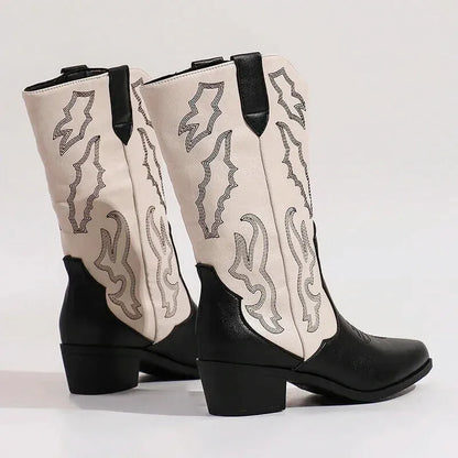 DANIELA Cowgirl Boots - Yehaw | Black & White - Yehaw
