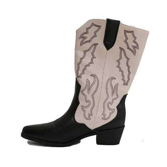 DANIELA Cowgirl Boots - Yehaw | Black & White - Yehaw 