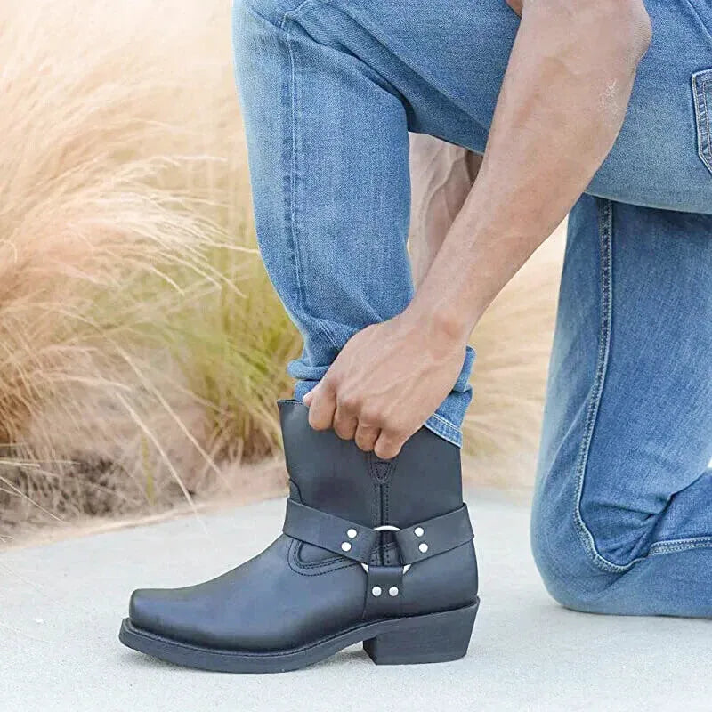 DENVER Mens Cowboy Boots - Yehaw | Black - Yehaw