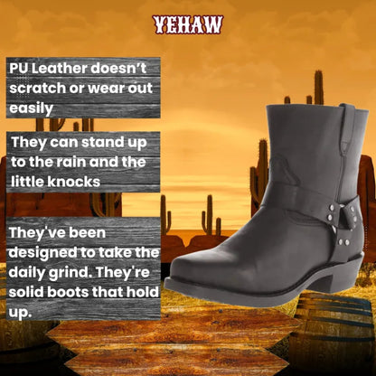 Denver Mens Cowboy Boots - Yehaw | Black & Brown