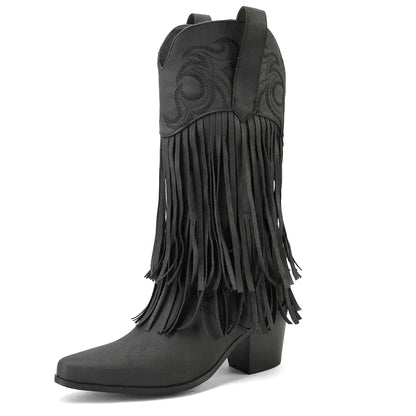 DIAMOND Cowgirl Boots Fringe - Soft lining | Elegance & Stability - Yehaw