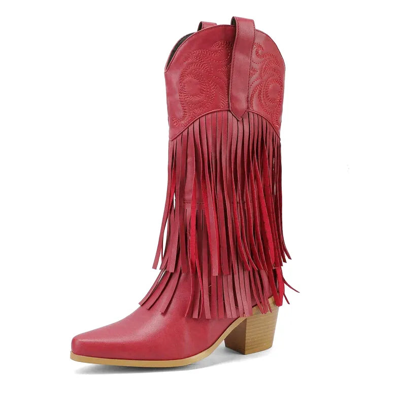 DIAMOND Cowgirl Boots Fringe - Soft lining | Elegance & Stability - Yehaw
