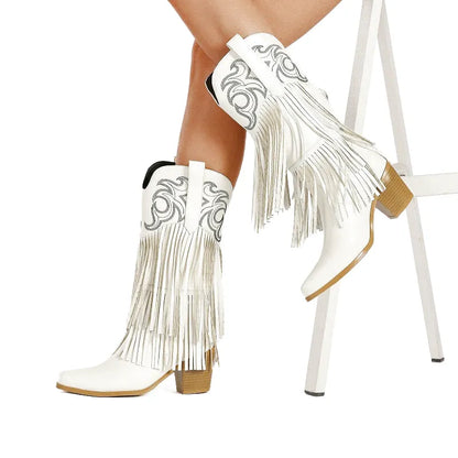 DIAMOND Cowgirl Boots Fringe - Soft lining | Elegance & Stability - Yehaw