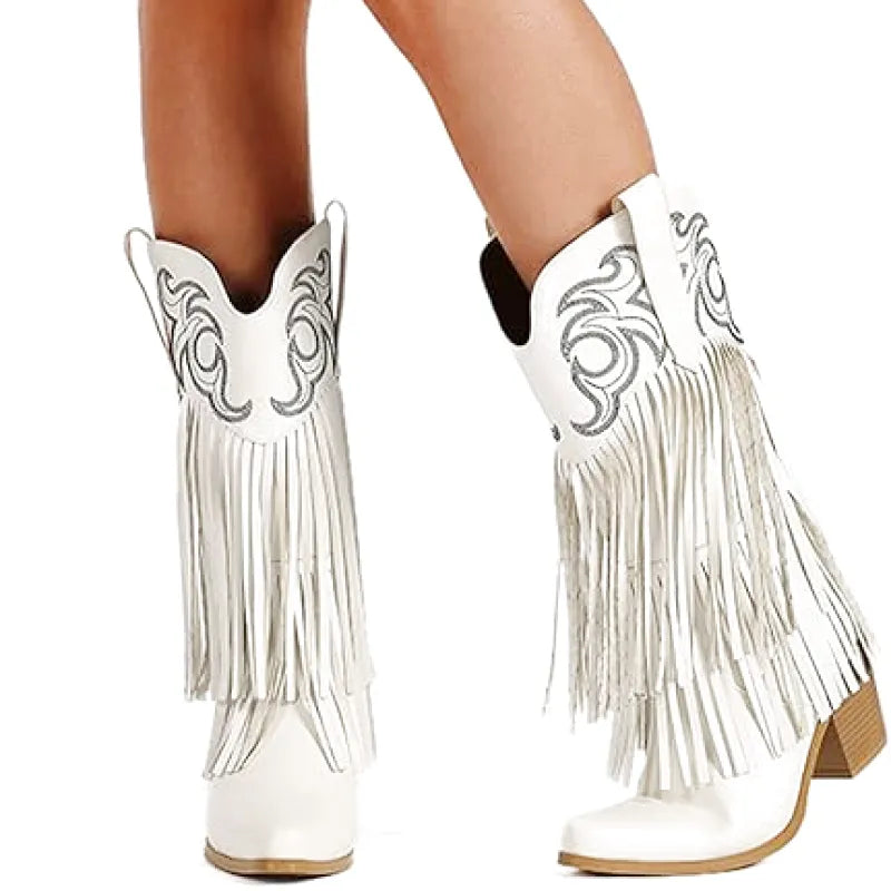 DIAMOND Cowgirl Boots Fringe - Soft lining | Elegance & Stability - Yehaw