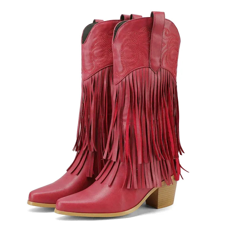 DIAMOND Cowgirl Boots Fringe - Soft lining | Elegance & Stability - Yehaw