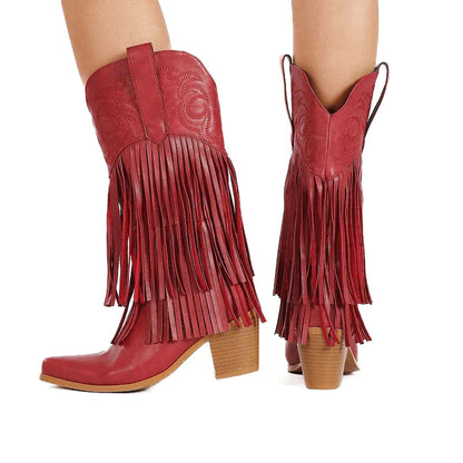DIAMOND Cowgirl Boots Fringe - Soft lining | Elegance & Stability - Yehaw