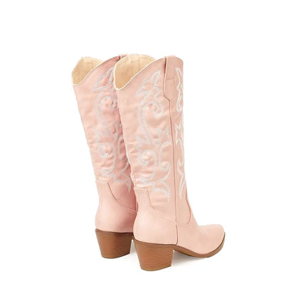 DIXIE Cowgirl Boots - Resistant PU leather | Elegance & Stability - Yehaw