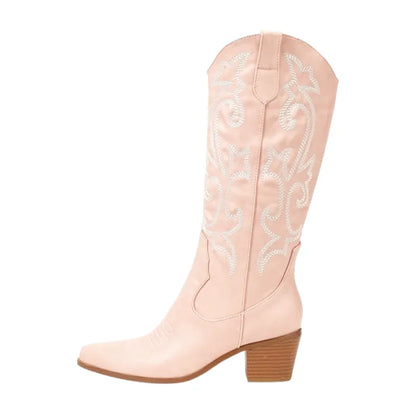 DIXIE Cowgirl Boots - Resistant PU leather | Elegance & Stability - Yehaw