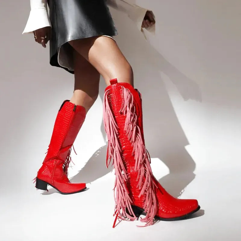 DORA Cowgirl Boots - Yehaw | Red - Yehaw