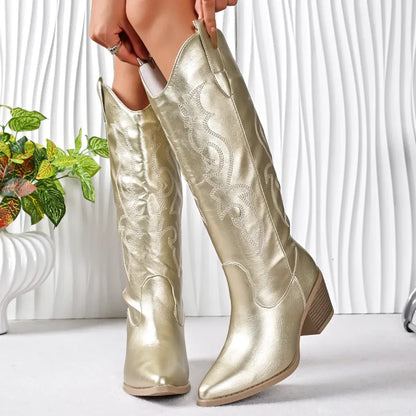 DUSTY Cowgirl Boots - Yehaw | Gold - Yehaw