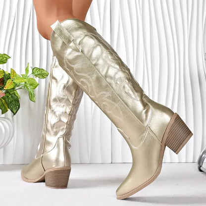 DUSTY Cowgirl Boots - Yehaw | Gold - Yehaw