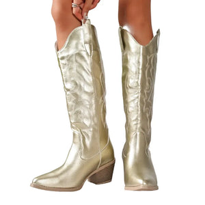 DUSTY Cowgirl Boots - Yehaw | Gold - Yehaw