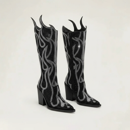 MARLOWE Cowgirl Boots - Yehaw | Black