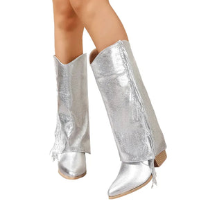 ELIZA Cowgirl Boots - Yehaw | Silver - Yehaw