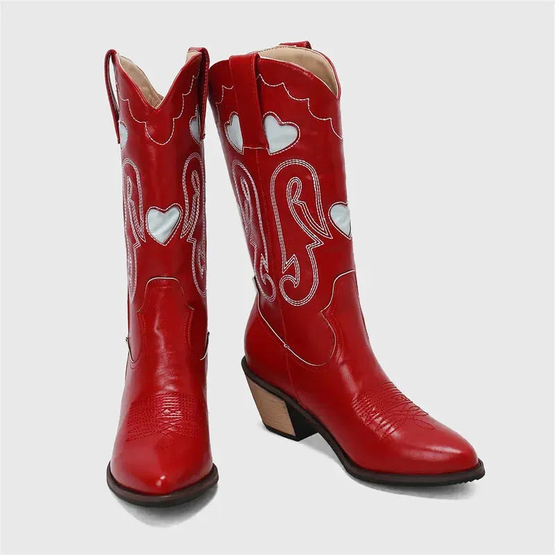 ETTA Cowgirl Boots - Yehaw | Red - Yehaw