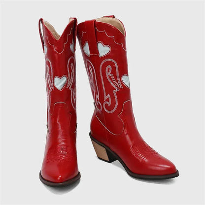 ETTA Cowgirl Boots - Yehaw | Red - Yehaw