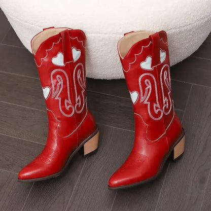 ETTA Cowgirl Boots - Yehaw | Red - Yehaw