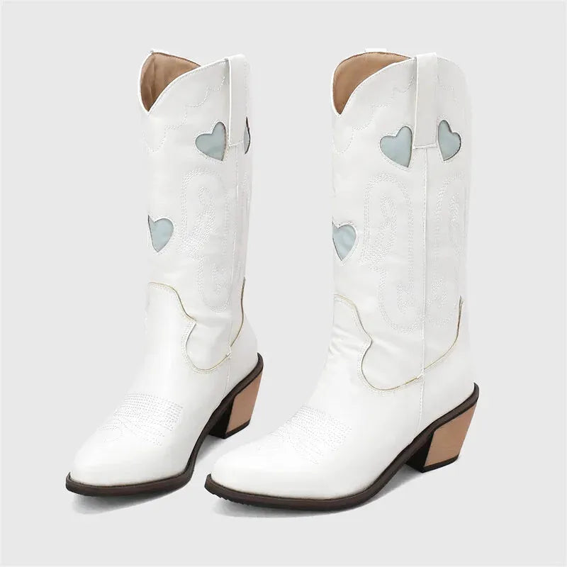 ETTA Cowgirl Boots - Yehaw | White - Yehaw