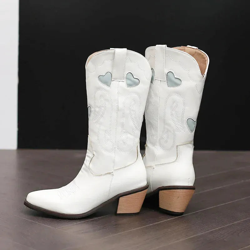 ETTA Cowgirl Boots - Yehaw | White - Yehaw