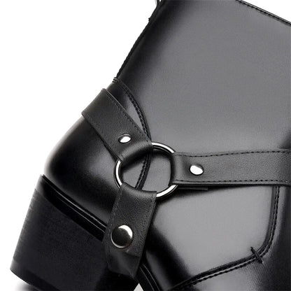 GEORGE Mens Cowboy Boots - PU Leather | Sturdy & Sharp - Yehaw