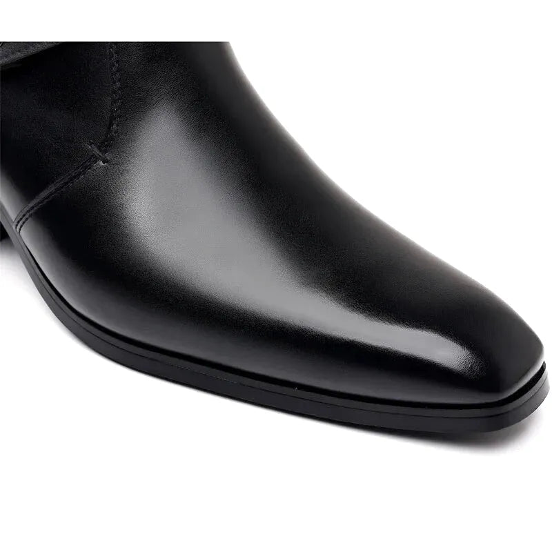 GEORGE Mens Cowboy Boots - PU Leather | Sturdy & Sharp - Yehaw