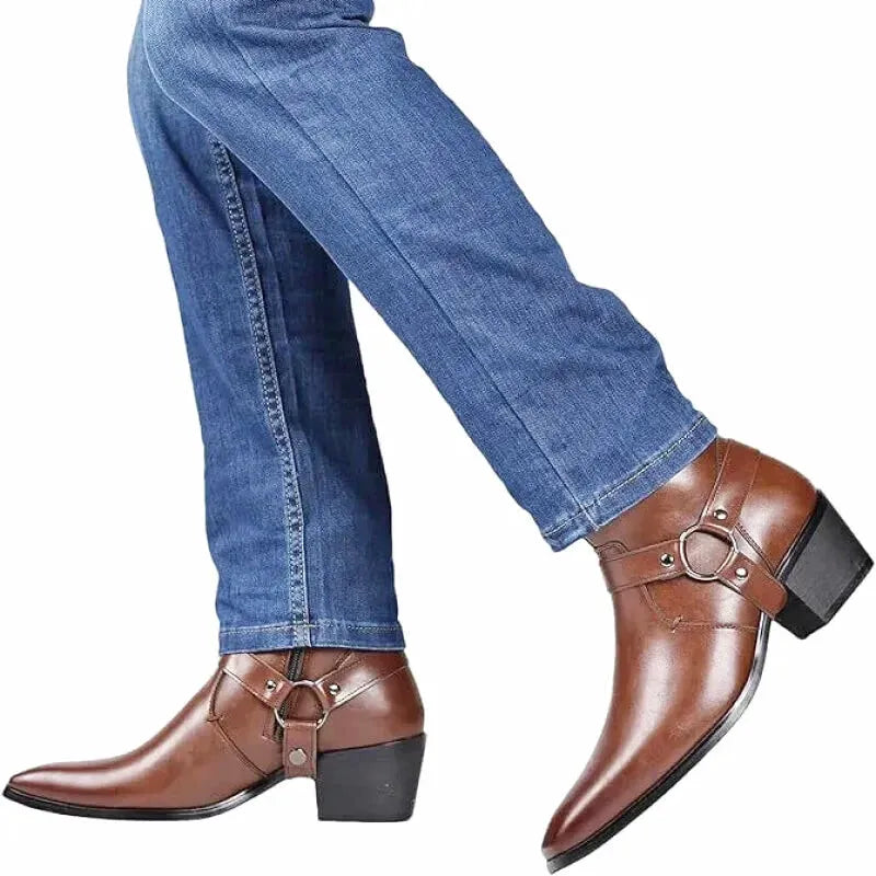 GEORGE Mens Cowboy Boots - Yehaw | Brown - Yehaw