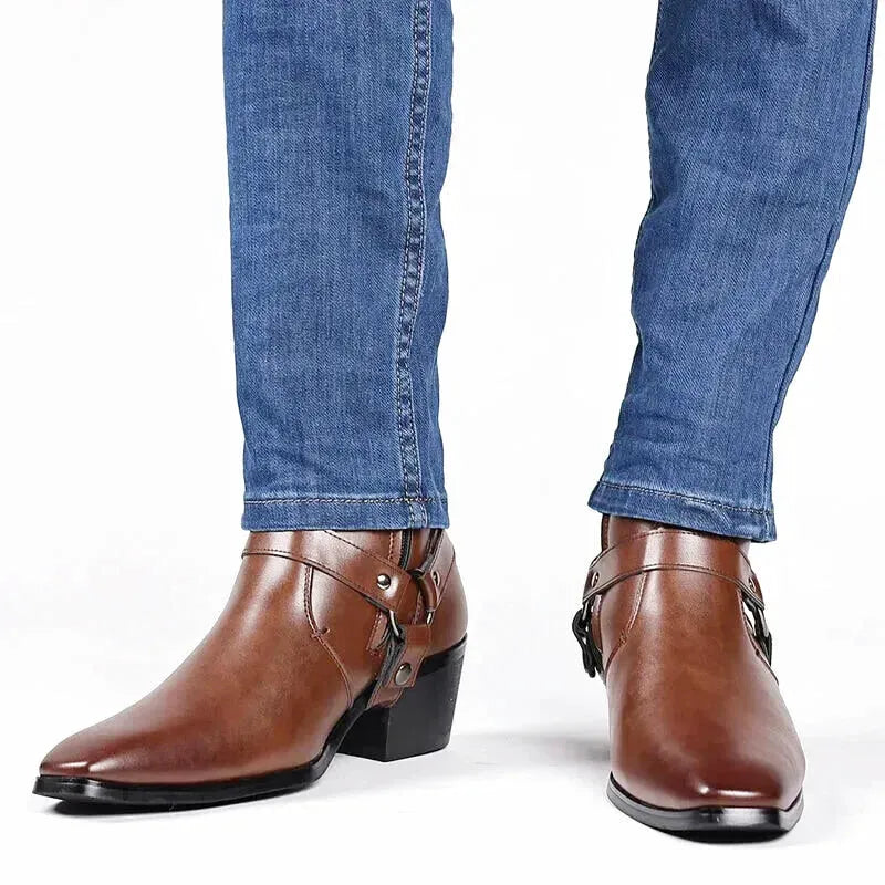 GEORGE Mens Cowboy Boots - Yehaw | Brown - Yehaw