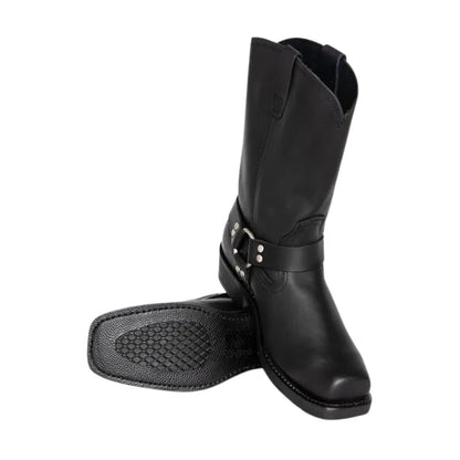 GHOST Mens Cowboy Boots - PU Leather | Reliable & Clean Look - Yehaw