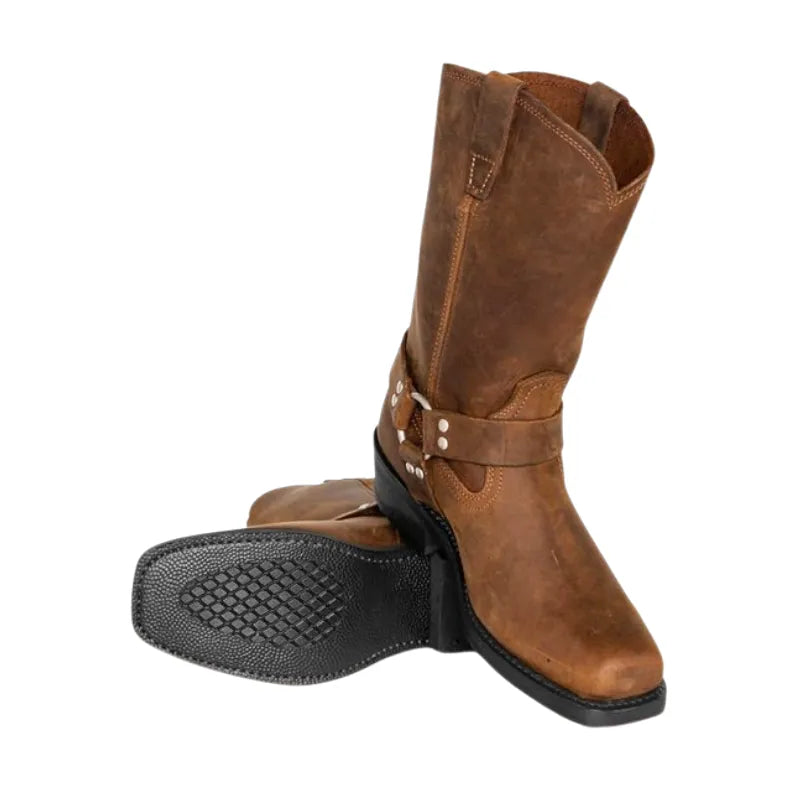 GHOST Mens Cowboy Boots - PU Leather | Reliable & Clean Look - Yehaw