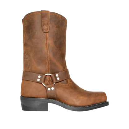 GHOST Mens Cowboy Boots - PU Leather | Reliable & Clean Look - Yehaw