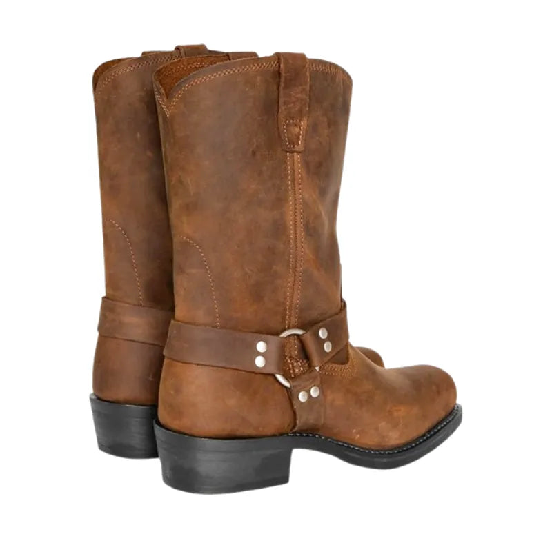 GHOST Mens Cowboy Boots - PU Leather | Reliable & Clean Look - Yehaw