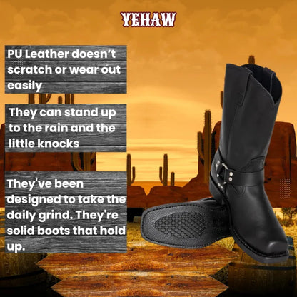 GHOST Mens Cowboy Boots - Yehaw | Black & Brown