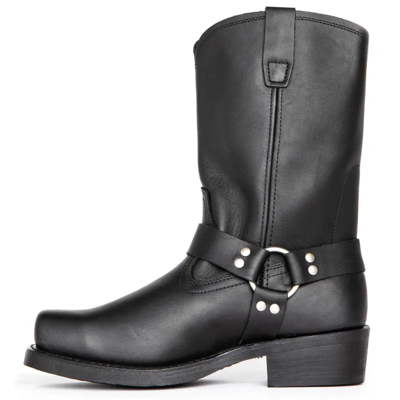 GHOST Mens Cowboy Boots - PU Leather | Reliable & Clean Look - Yehaw