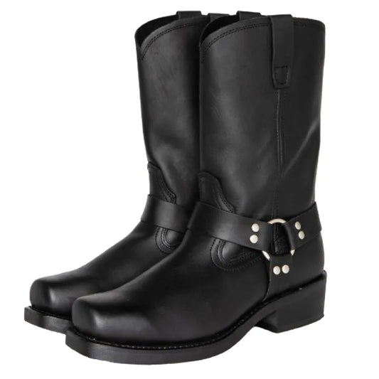 GHOST Mens Cowboy Boots - PU Leather | Reliable & Clean Look - Yehaw