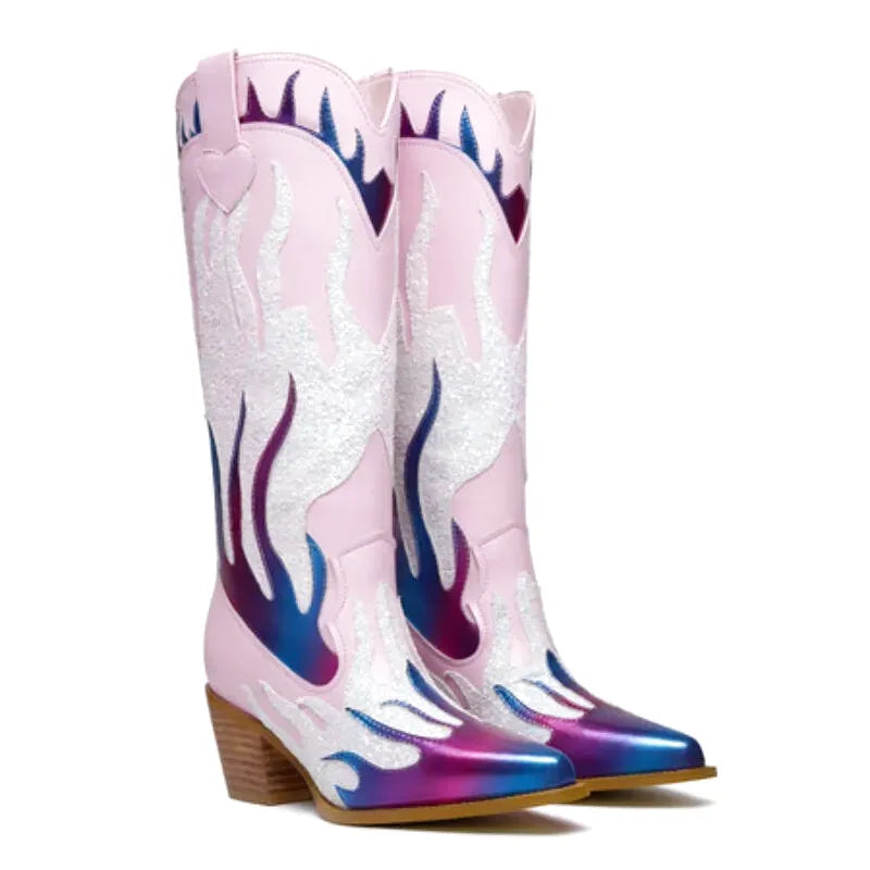 GOLDIE Cowgirl Boots - Yehaw | Pink - Yehaw