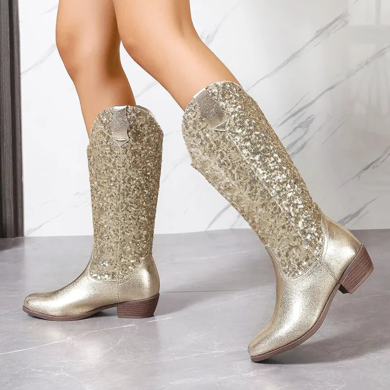 GRACE Cowgirl Boots - Yehaw | Gold - Yehaw