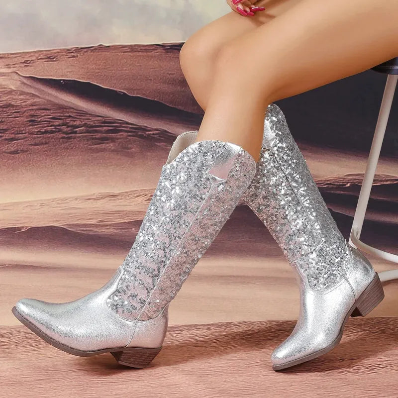 GRACE Cowgirl Boots - Yehaw | Silver - Yehaw