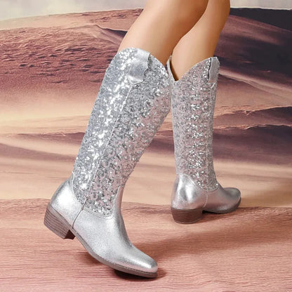 GRACE Cowgirl Boots - Yehaw | Silver - Yehaw