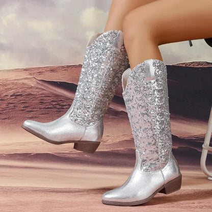 GRACE Cowgirl Boots - Yehaw | Silver - Yehaw