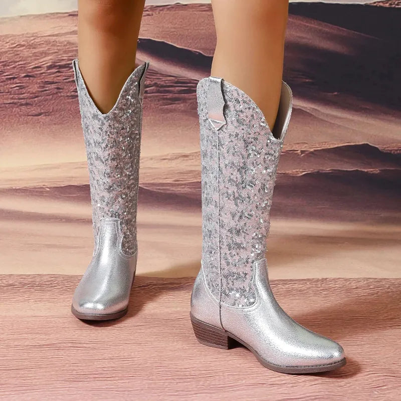 GRACE Cowgirl Boots - Yehaw | Silver - Yehaw