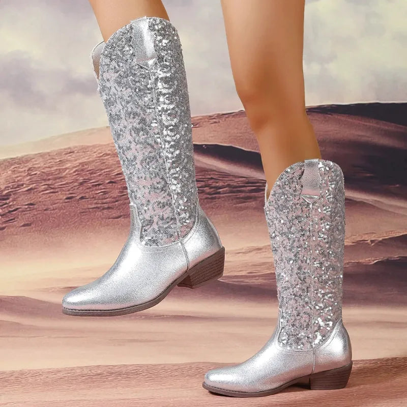 GRACE Cowgirl Boots - Yehaw | Silver - Yehaw