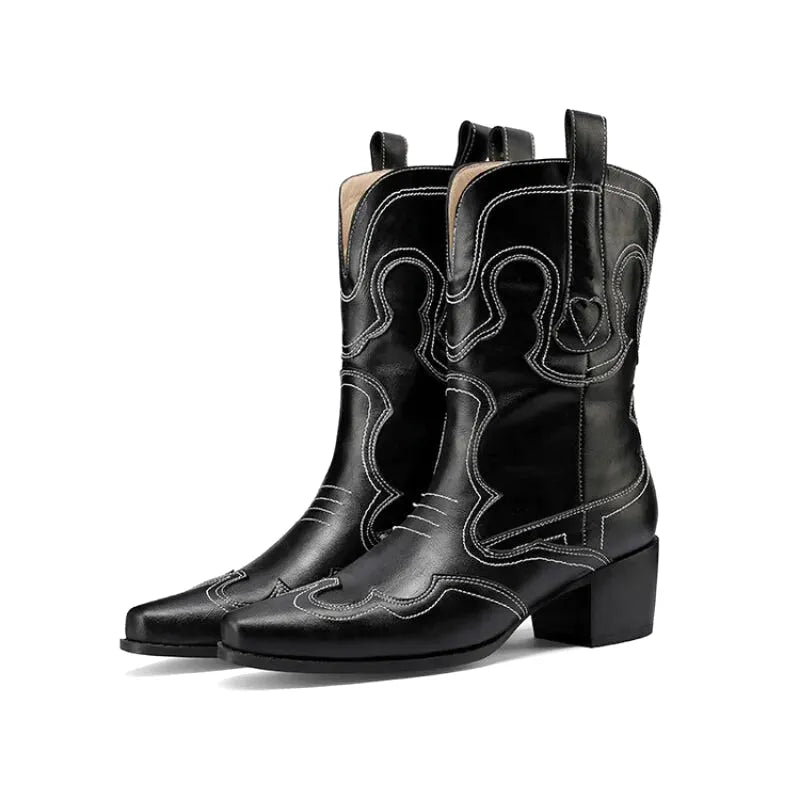 GRACIE Cowgirl Boots - Resistant PU leather | Elegance & Stability - Yehaw